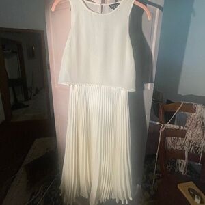 Cream Chiffon Dress